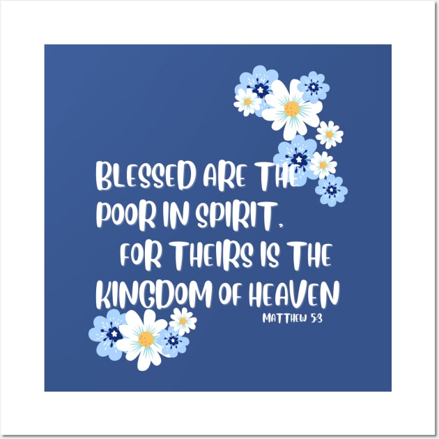 Beatitudes Matthew 5:3 Light Letters Wall Art by Beloved Gifts